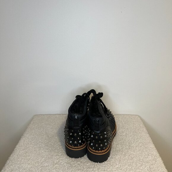 Sam Edelman | Bren Quilted Studded Ankle Boots | Black - Picture 3 of 7